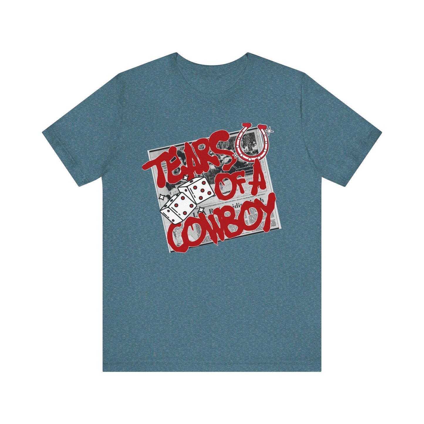 Tears of a Cowboy Unisex Jersey Tee - Casual Graphic Shirt, Perfect for Country Music Lovers