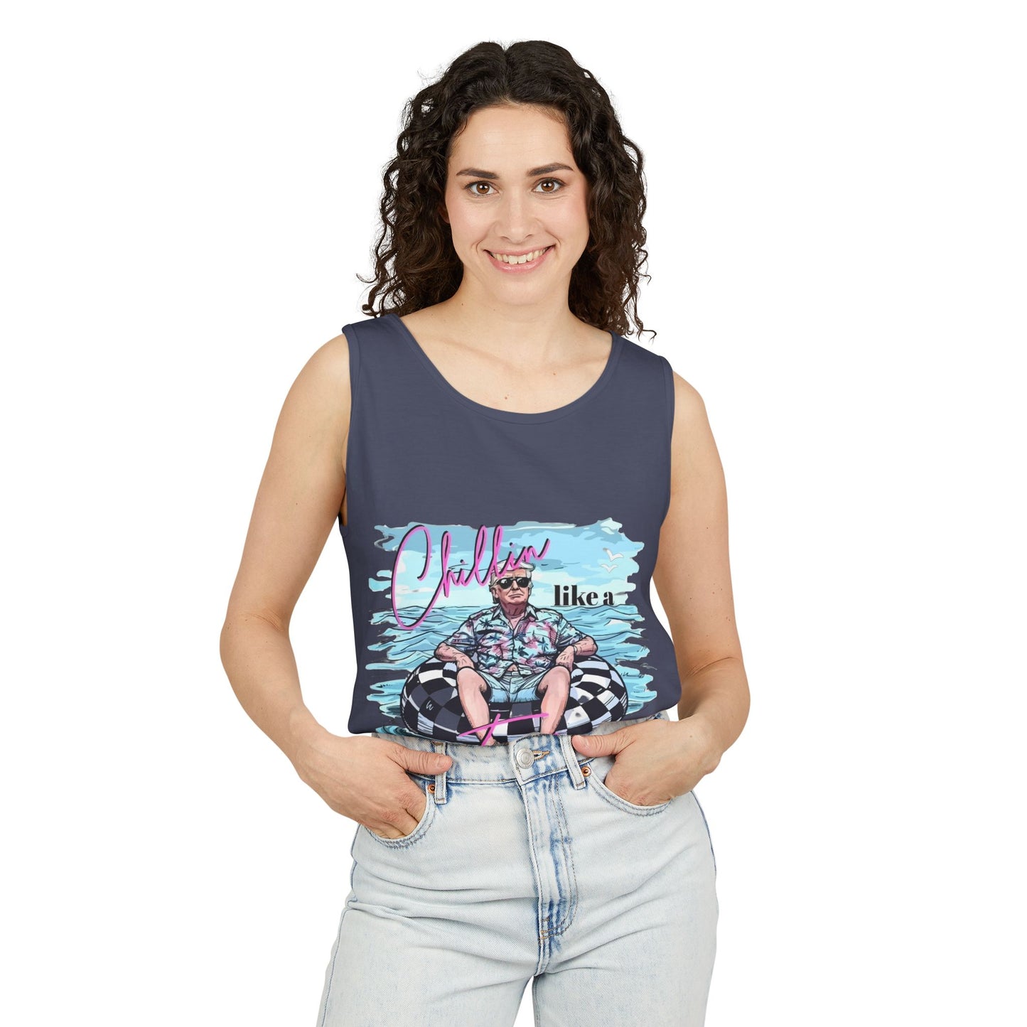 Chillin' Like a Villain Tank Top - Unisex Garment-Dyed Summer Tee