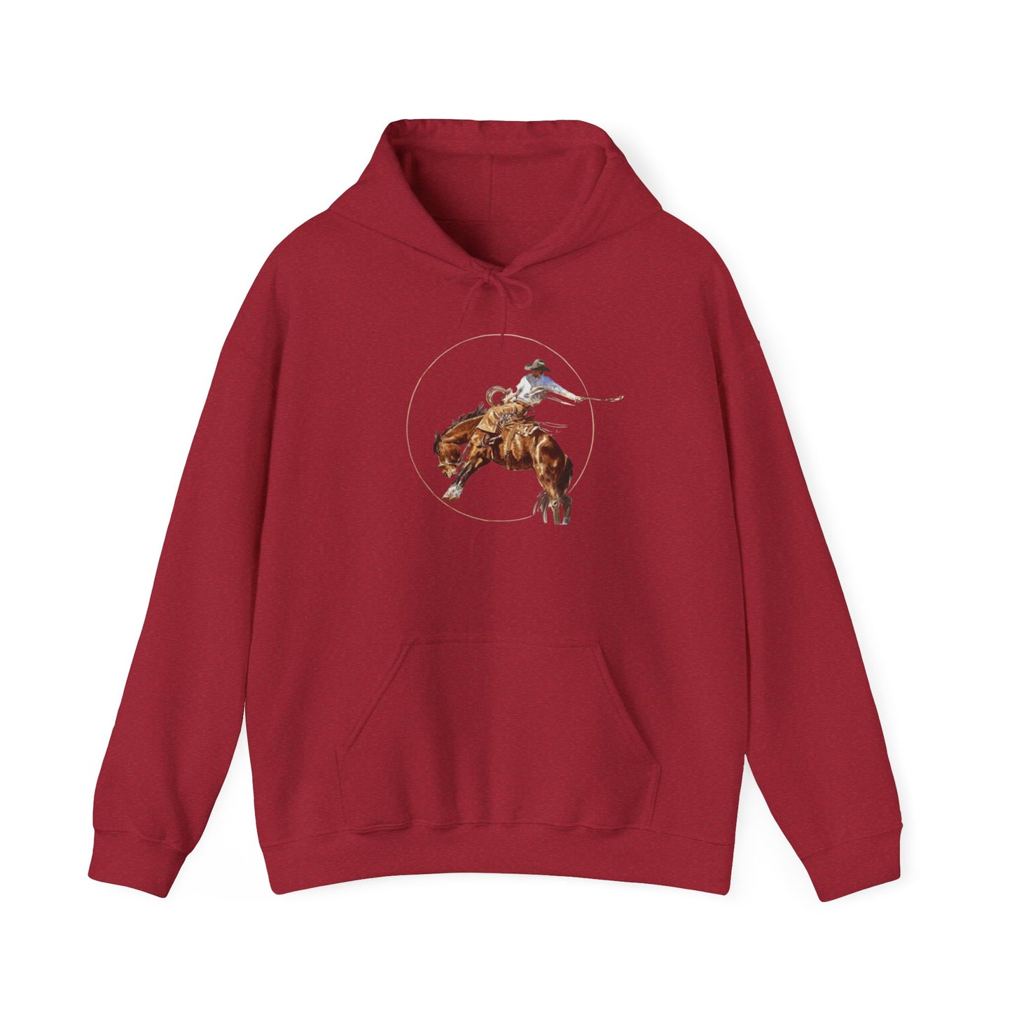 Cowboy Riding Horse Unisex Heavy Blend™ Hooded Sweatshirt