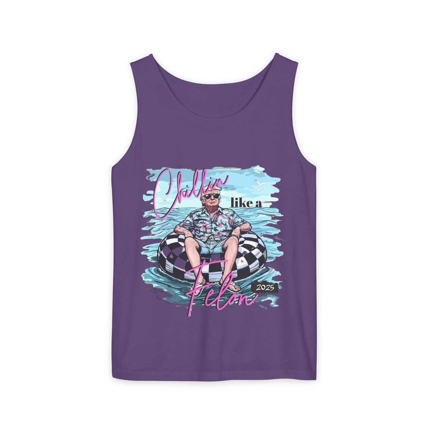 Chillin' Like a Villain Tank Top - Unisex Garment-Dyed Summer Tee