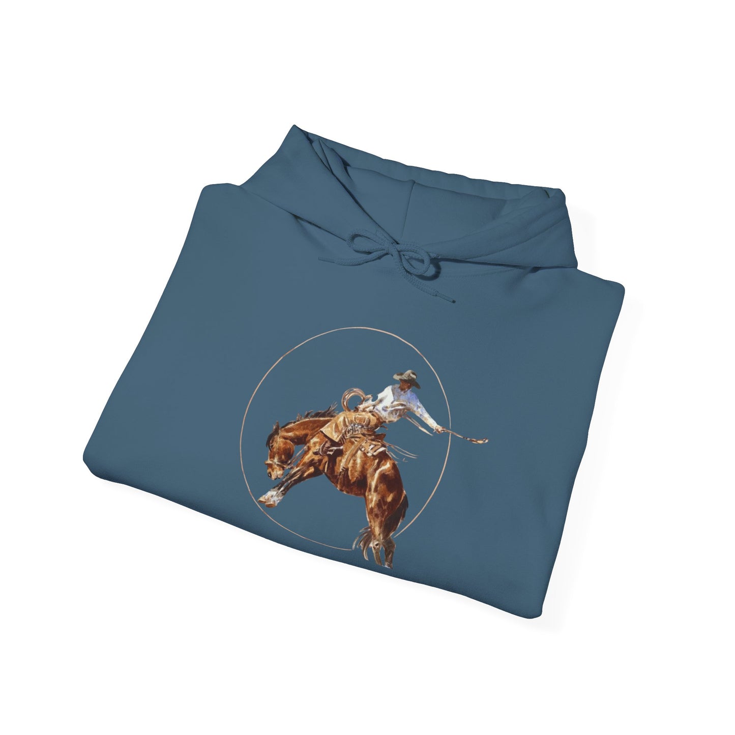 Cowboy Riding Horse Unisex Heavy Blend™ Hooded Sweatshirt