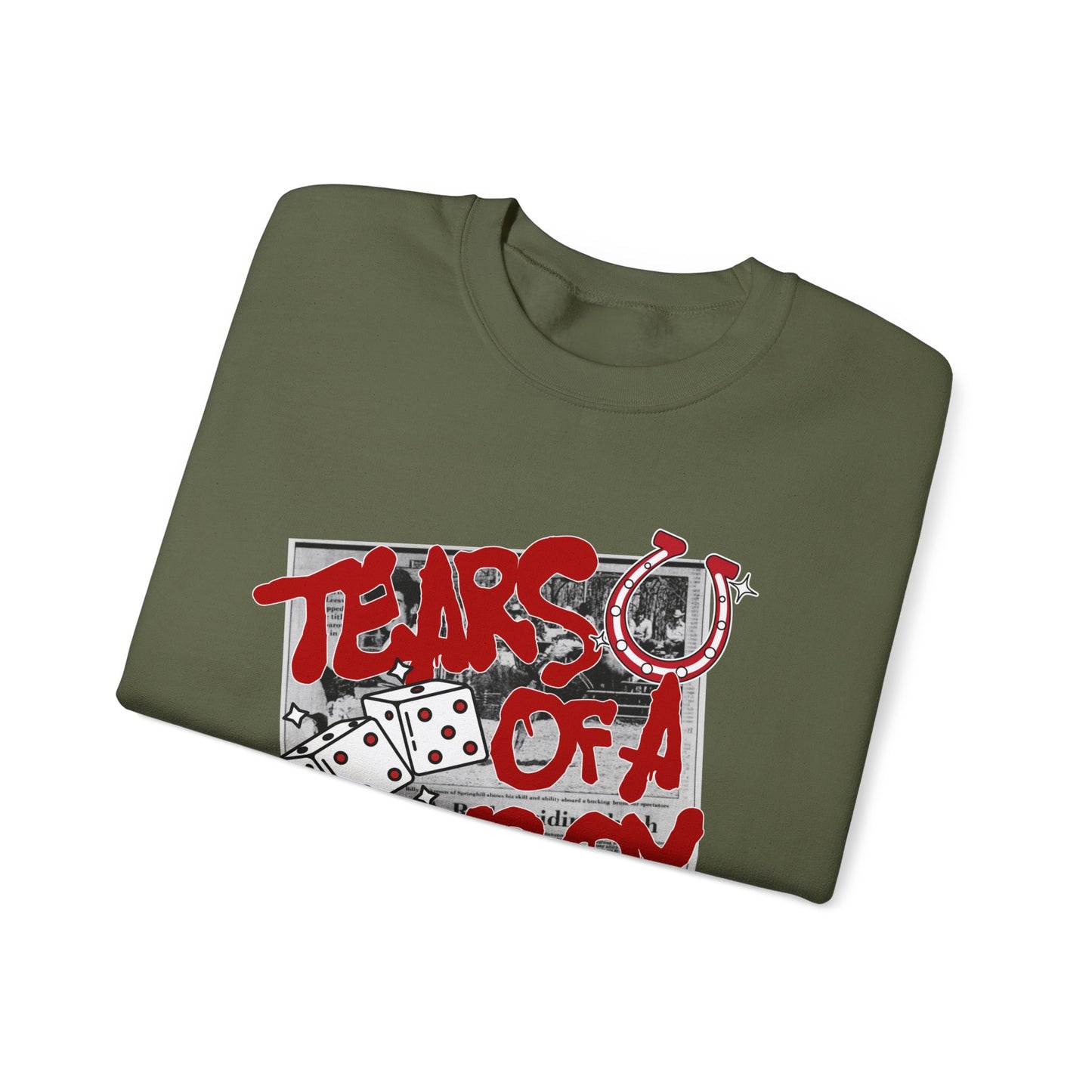 Tears of a Cowboy Unisex Heavy Blend™ Crewneck Sweatshirt - Casual Western Style
