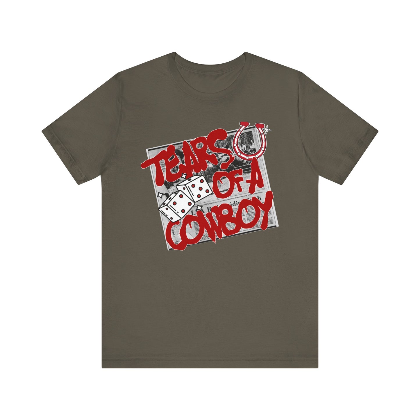 Tears of a Cowboy Unisex Jersey Tee - Casual Graphic Shirt, Perfect for Country Music Lovers