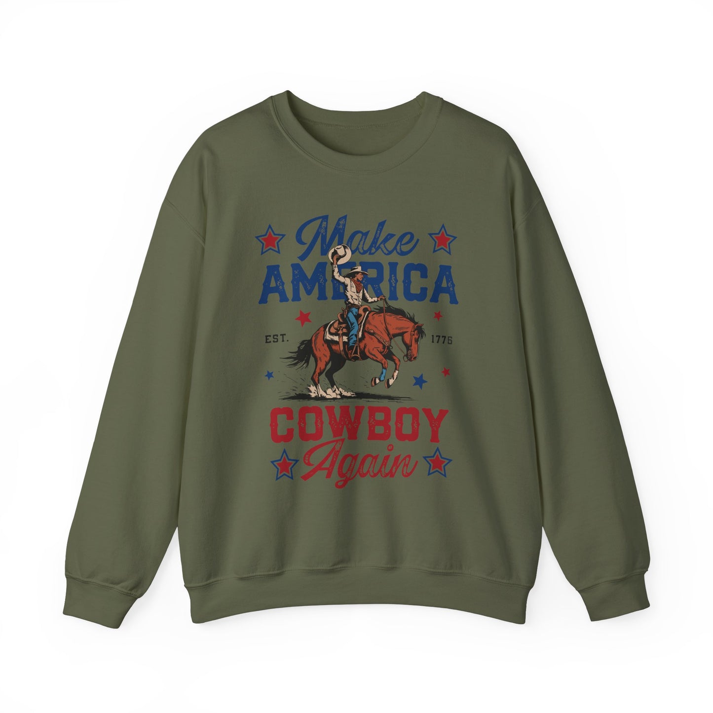 Unisex Heavy Blend™ Crewneck Sweatshirt - Make America Cowboy Again