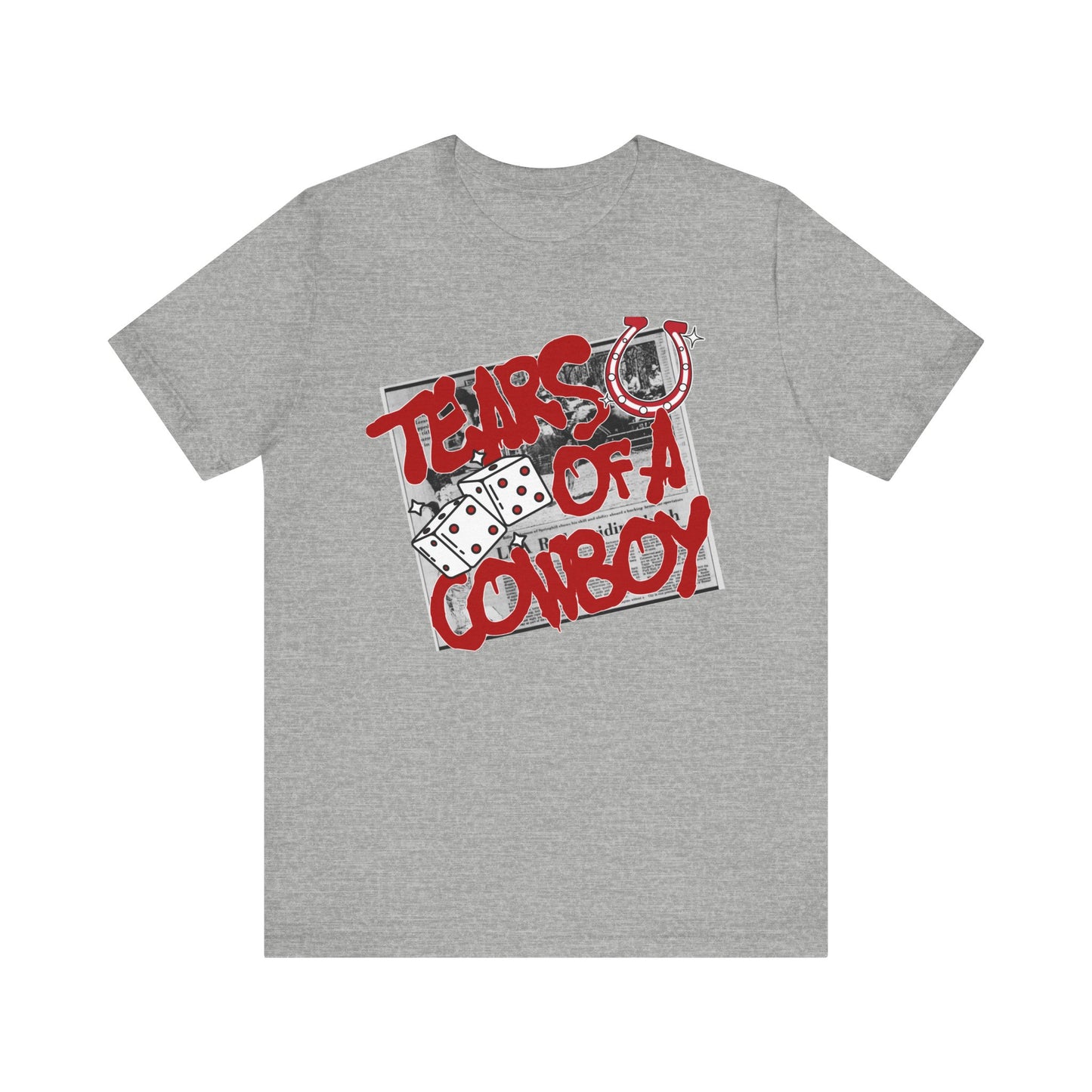 Tears of a Cowboy Unisex Jersey Tee - Casual Graphic Shirt, Perfect for Country Music Lovers