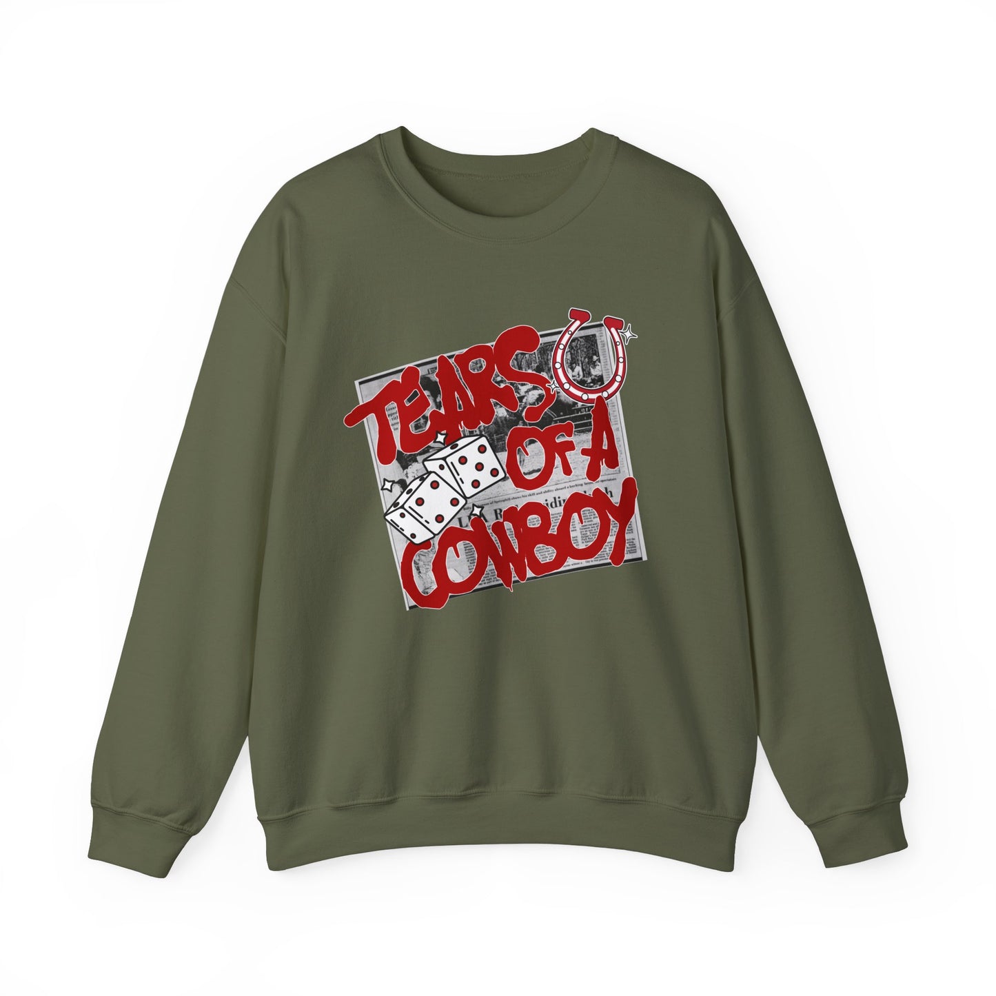 Tears of a Cowboy Unisex Heavy Blend™ Crewneck Sweatshirt - Casual Western Style