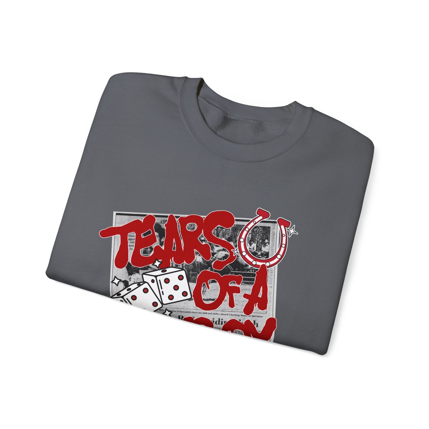 Tears of a Cowboy Unisex Heavy Blend™ Crewneck Sweatshirt - Casual Western Style